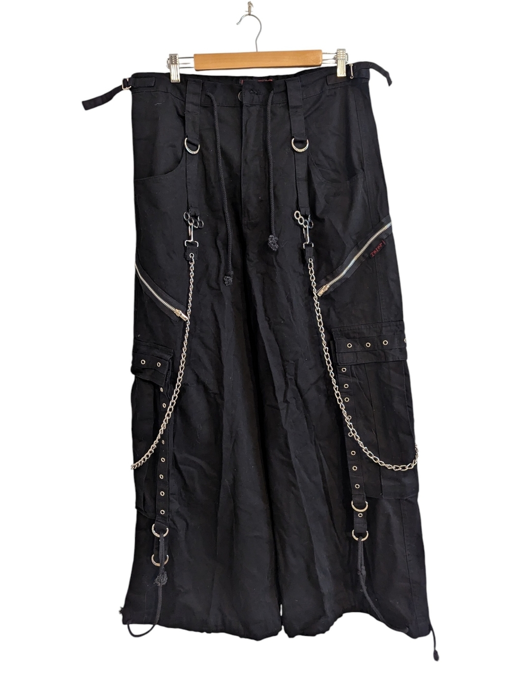 TRIPP NYC Goth Grunge Chain To Chain Pants Large Black